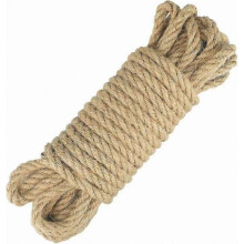 Natural Fiber Twine for Crafting, Gardening and Decorative Projects, 8mm Diameter Rope Made from Jute and Hemp Materials