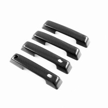 Carbon Fiber Style Exterior Door Handle Covers for Smart Car Models 2021-2023
