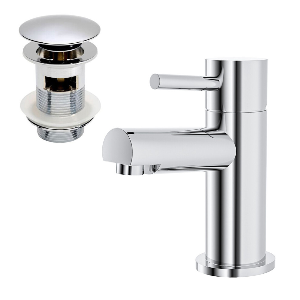 Nes Home Fiona Cloakroom Basin Mono Mixer Tap & Waste Chrome