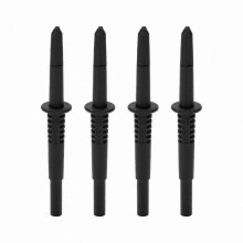 4Pcs 4mm Banana Socket Probe Pins with Insulated Wire for Electrical Testing, Black