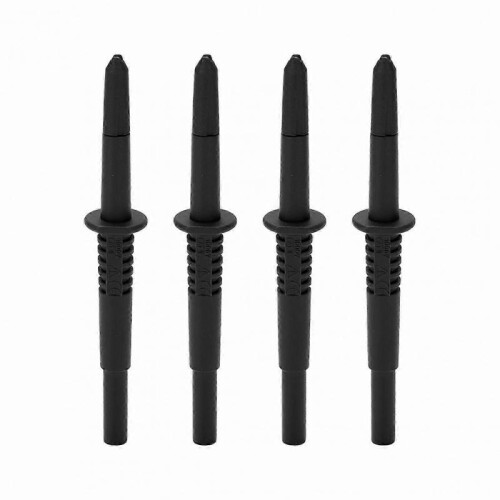 4Pcs 4mm Banana Socket Probe Pins with Insulated Wire for Electrical Testing, Black