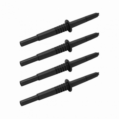 4Pcs 4mm Banana Socket Probe Pins with Insulated Wire for Electrical Testing, Black 1