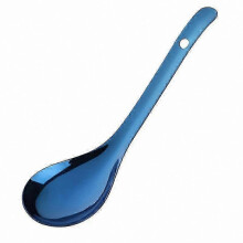 (Blue) Stainless Steel Soup Ladle - Food Grade, Rust-Proof, Thickened Design for Cooking, Serving Rice & Soup Utensil