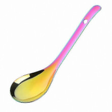 (Multicolor) Stainless Steel Soup Ladle - Food Grade, Rust-Proof, Thickened Design for Cooking, Serving Rice & Soup Utensil