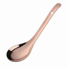 (Pink gold) Stainless Steel Soup Ladle - Food Grade, Rust-Proof, Thickened Design for Cooking, Serving Rice & Soup Utensil