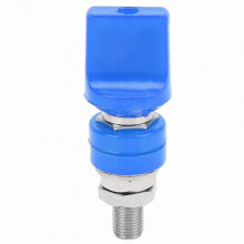 M10 Threaded Wire Terminal Connector for 4mm Banana Plug, 100A High Current Capacity, Blue Color