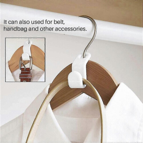 30-Pack Wardrobe Hanger Connectors, Space-Saving Hooks for Clothes and Coats 1