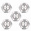 5-Pack Ultra Thin Waterproof LED Push Button Switch, 19mm Momentary Metal Auto Reset, DC3~6V Red 4