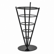 (B) Multi-purpose Wrought Iron Cone Snack Display Stand for French Fries and Appetizers with Rust-resistant Design-ZZY