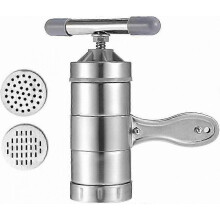 Stainless Steel Hand Crank Pasta Maker with Molds, Manual Noodle Press for Spaghetti, Kitchen Tool for Home Use