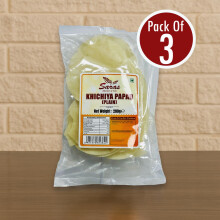 Saras Khichiya Papad Plain 200g x 3 Pack – Traditional Crunchy Rice Papad