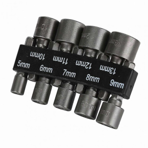 1/4" Hex Shank Socket Bit Set, 9-Piece Chrome Vanadium Steel Screwdriver Sockets with Storage Case 1