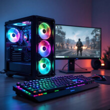 Fast Gaming Intel Quad Core i7 16GB RAM 1TB HDD & 256GB SSD PC Bundle 22" Monitor