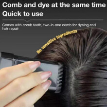 (Black Brown) Safe and Convenient Comb Hair Dye,Waterproof and Sweat-proof Hair Dye Comb