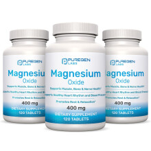 Magnesium 400 mg [Hochwirksam] Nahrungsergnzungsmittel  Magnesiumoxid zur Untersttzung des Immunsystems, Muskelregeneration, Entspannung bei B