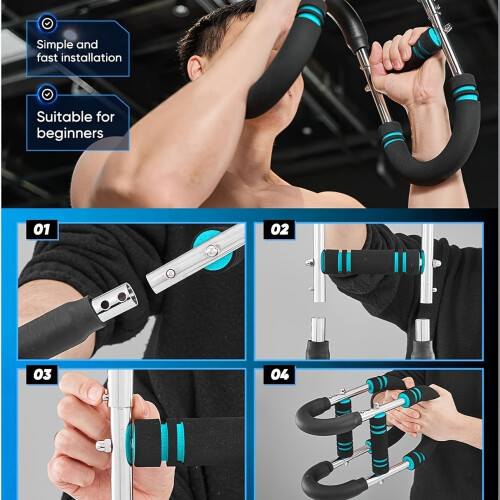 Multi-Functional Arm Strength Trainer,for Triceps, Forearms, Upper Arms, and Shoulder Muscles with 50kg/110lb 2