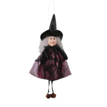 (Witch) Halloween Pendant Kids Gift Hanging Ornament Garden Yard Wall Decoration Supply