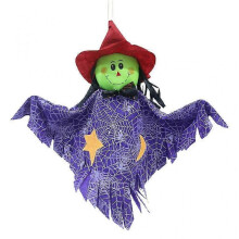 (Purple doll) Halloween Decoration Pumpkin Bat Scarecrow for Doll Ornaments Door Hanger for Front Porch Haunted House Hanging Decor