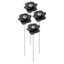 (Red) 4x Halloween Rose Eyeball Stakes Decoracion Outdoor Flower Pots Decoration