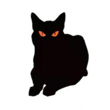 (Lie) Halloween Decorations Metal Black for Cat Decorative Garden Yard Stakes Silhouet