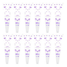 400Pcs Tapered Design Flower Bouquet Bags for Valentine's Day Wedding and Birthday Celebrations Purple Waterproof Rose Protection