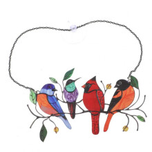 Bird Shaped Pendant Wall Art Decor, Bird Wall Decor, Window Ornament, Adjustable Chain, for Bird Enthusiasts