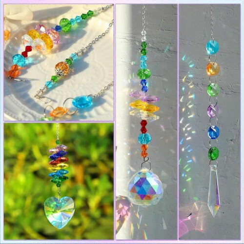 DIY Suncatcher Kit, 460Piece Crystal Prism Suncatchers for Adults, Includes Tutorial, Indoor Window Decor 1