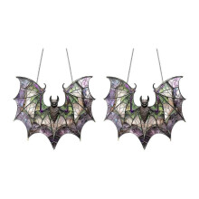 (Style19) 2Pcs Colorful Bird Acrylic Hanging Suncatchers For Outdoor Garden Decors Waterproof Design And Reflective Light Pattern Multicolor