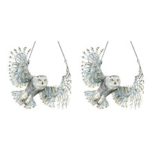 (Style3) 2Pcs Colorful Bird Acrylic Hanging Suncatchers For Outdoor Garden Decors Waterproof Design And Reflective Light Pattern Multicolor