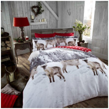 (Double) 100% Brushed Cotton Flannel Printed Duvet Cover