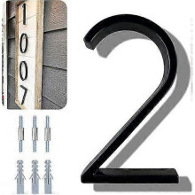 5 Inch Floating House Number for Outside - Maximum Rust Protection Modern House Numbers, Zinc Alloy Shadow Number with Nail Kit Decor for Outdoor Gard