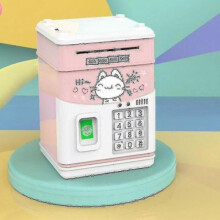 (Blue) Electronic Piggy Bank Kids Coin Bank With Code, Electronic Money Banks Money Box For Kids,Kids Safe Bank