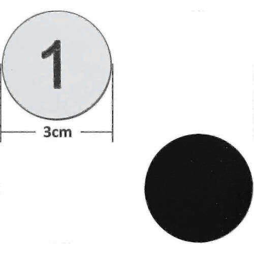 (301-500, White) Engraved Plastic Number Tags for Key Identification 1