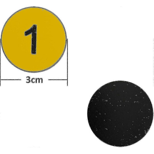 (201-300, Yellow) Engraved Plastic Number Tags for Key Identification 1