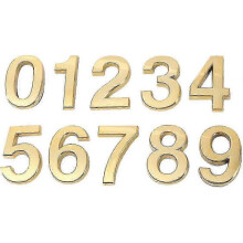 10pcs Self-Adhesive Address Numbers for Home Use, Plaque Number Mailbox Drosses 0-9 in Gold Finish