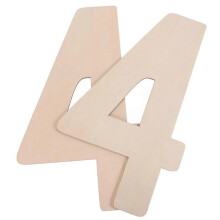 Home Decor Number Signs Diy Home Decor Blank Design Hanging Signs Large Natural Wood Color 2Pcs