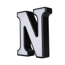 Led Letter Sign N Shape Wall Hanging Decor for Birthday Wedding Party Bedroom Express Feelings White 15 5X18Cm 1Pack