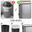 Kitchen Rubbish Recycling Press Top Bin 60L Dual 2 Waste Compartment - Silver 6