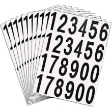 240 Pieces 10 Sheets Numbers Stickers Mailbox Numbers Self Adhesive Vinyl Numbers for Residence And Mailbox Signs (2 Inch, Black On White)