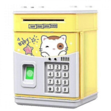 (Yellow) Electronic Piggy Bank Kids Coin Bank With Code, Electronic Money Banks Money Box For Kids,kids Safe Bank