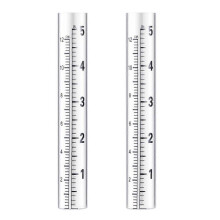Rain Measuring Tool Glass Flat-Bottomed Test Tube Outdoor Use Transparent Durable Construction 2Pcs