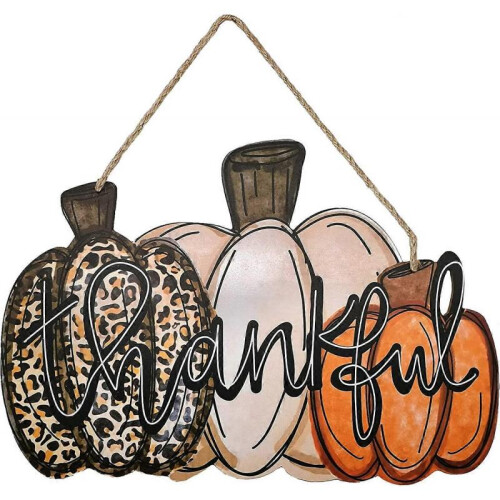 Thanksgiving Sign Fall Pumpkin Front Door Decoration Thanksgiving
