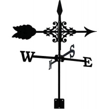 Metal Weathervane with Arrow Ornament, Garden H-stake Weather Vane Wind Vane Professional Measuring Tool Wind Direction Indicator,35 * 50cm