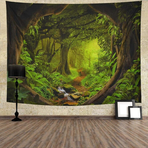 Forest Tapestry Psychedelic Tree Cave Tapestries Fantasy Nature Land 2