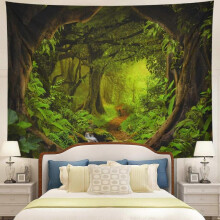 Forest Tapestry Psychedelic Tree Cave Tapestries Fantasy Nature Land