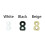(Black) Wooden Mdf Large 8 Number Gaming Crafts 1