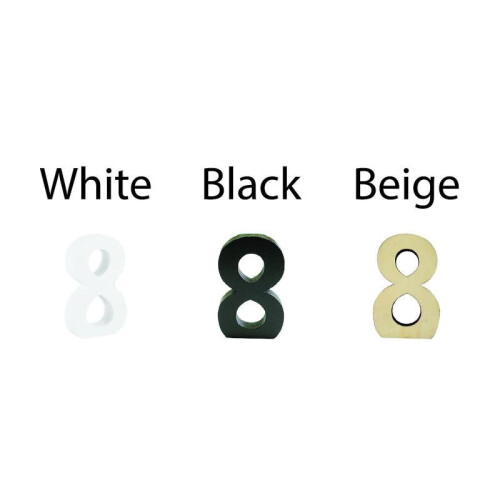 (Black) Wooden Mdf Large 8 Number Gaming Crafts