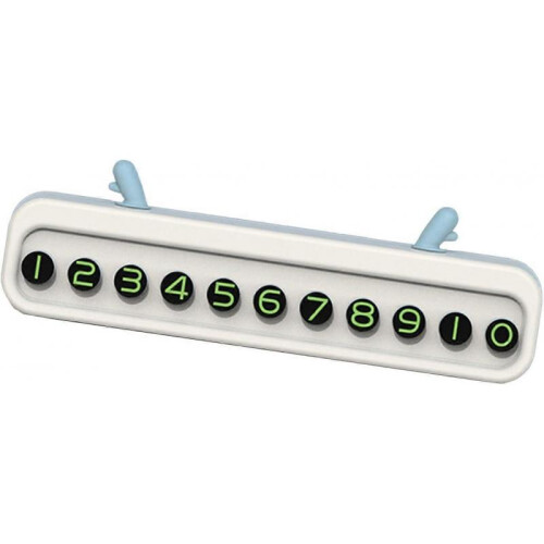 Phone Number Plate Plastic Decorative Cute Shape Easy Identification Parkes (WHITE) 1