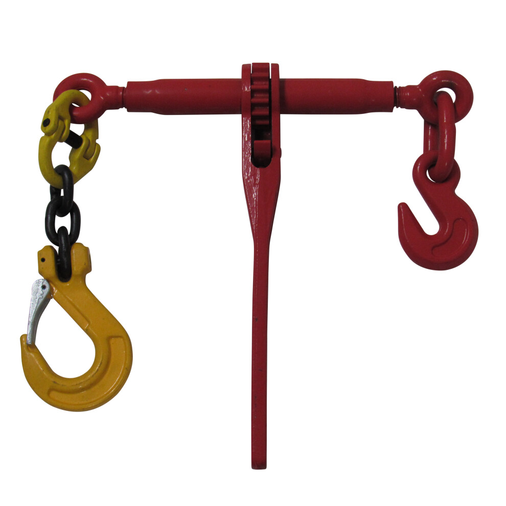 (10Mm, Clevis Sling Hook With Chain Links) Ratchet Chain Load Binder Kit (Tie Down Lashing) 600988562097