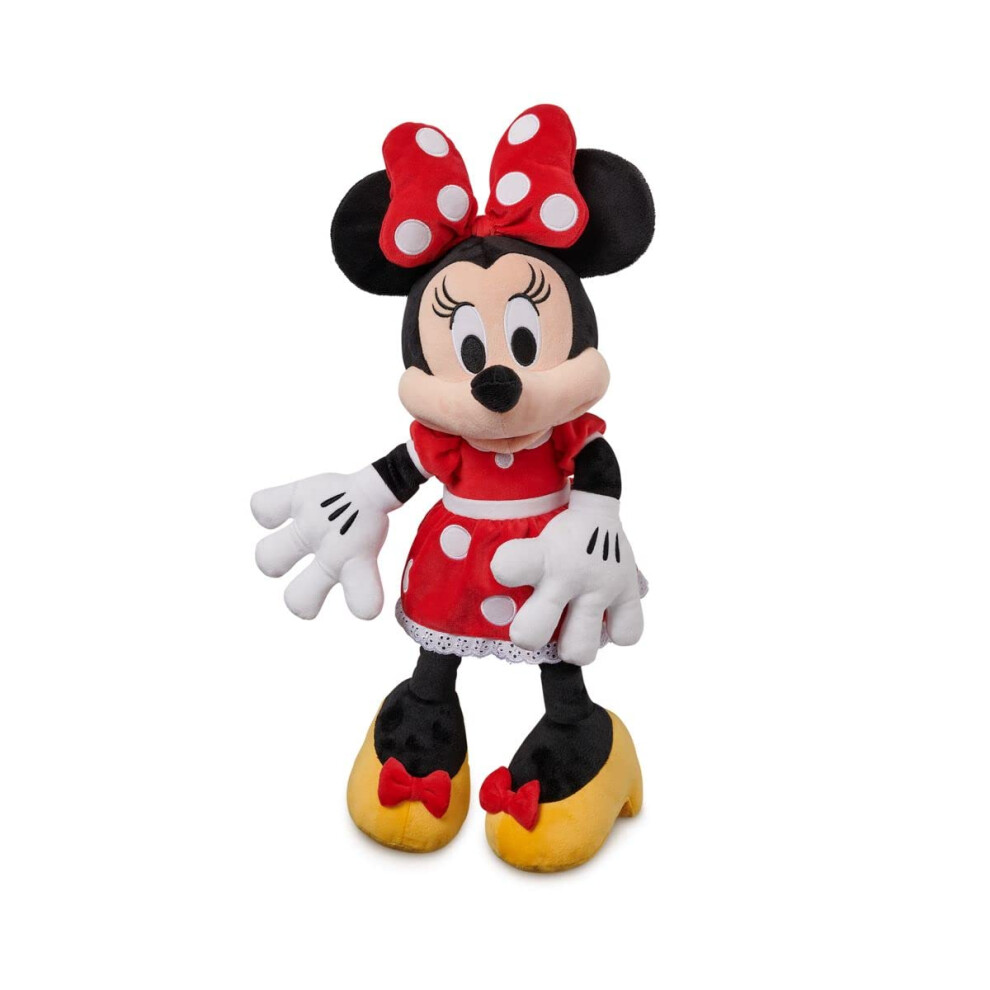 Disney Store Official Minnie Mouse Medium Plush Toy - 17 Polegadas - Vestido Ic Nico De Bolinhas Vermelhas E Arco - Brinquedo Macio E Huggable-image